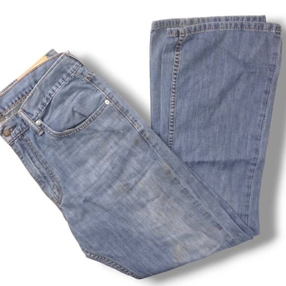Levis 527 Jeans Sz 34/30 Boot‎ Leg High Rise Faded Weathered Women Men - Picture 1 of 14